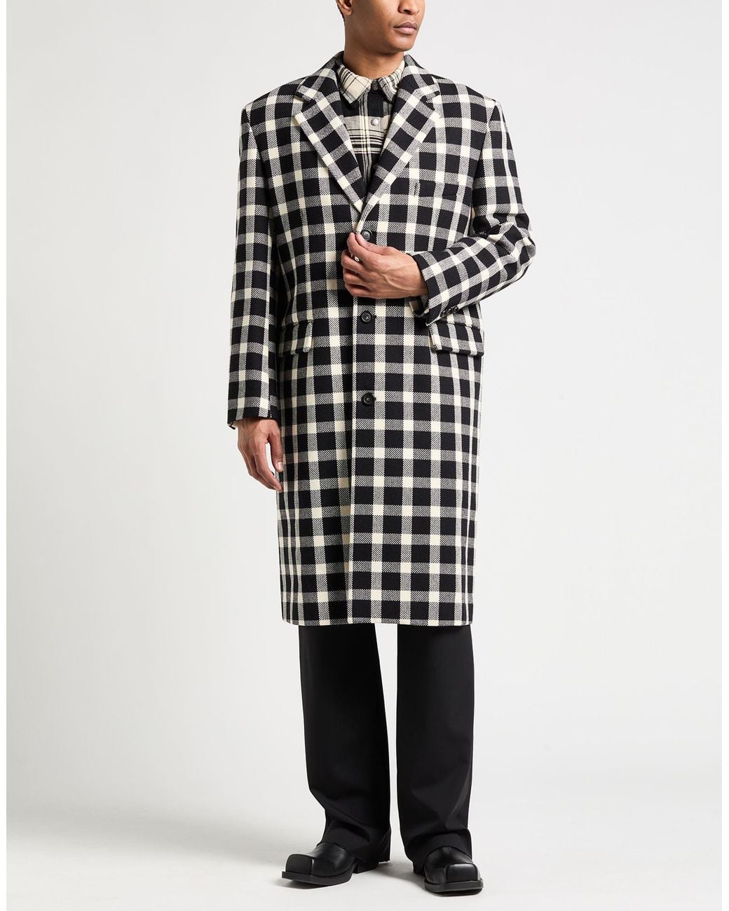 Marni Black Coat Virgin Wool, Polyamide for men