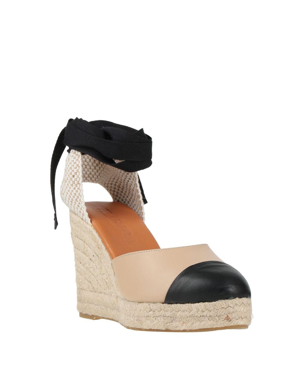 KARIDA Black Espadrilles Leather, Textile Fibers