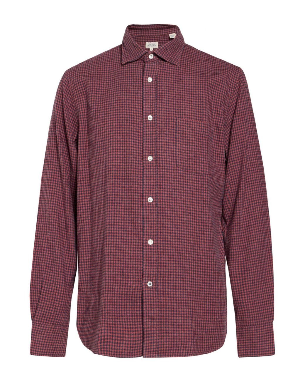 Hartford Purple Brick Shirt Cotton for men