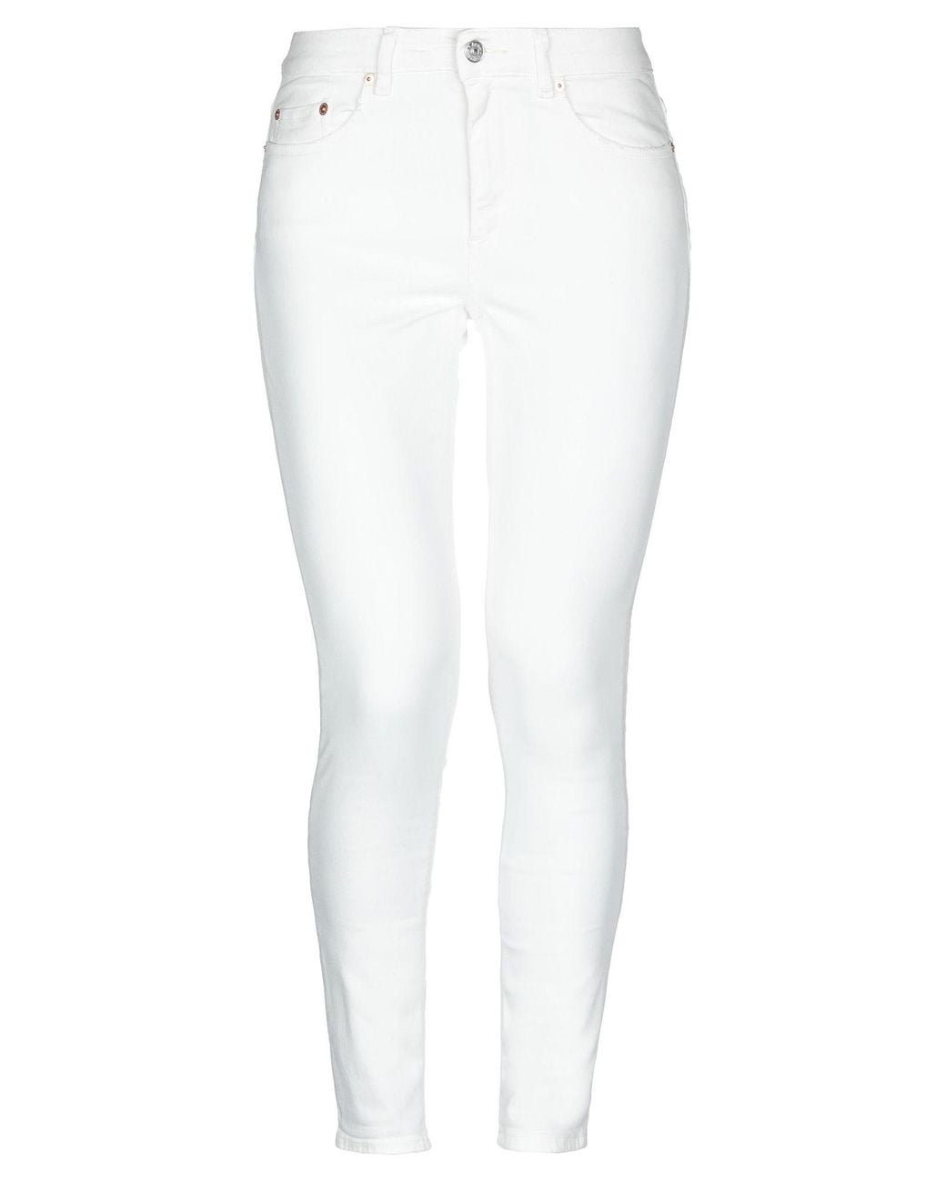 Acne White Jeans Cotton, Elastomultiester, Elastane