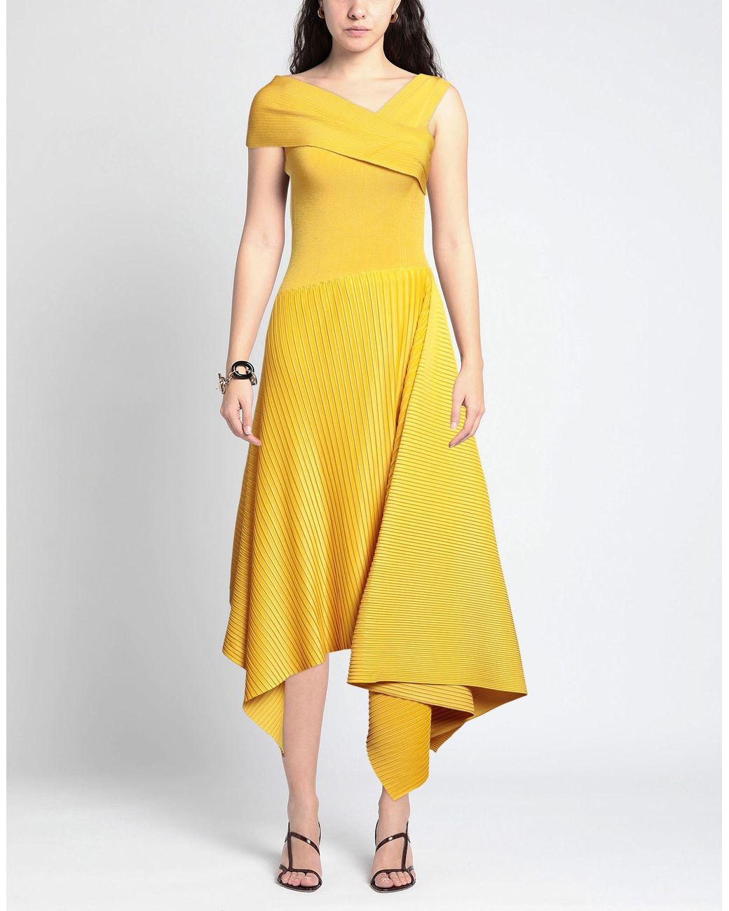 AZ FACTORY Yellow Midi Dress