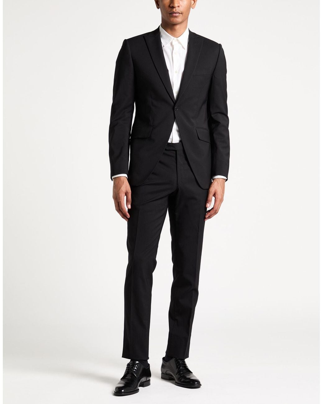 Tombolini Black Suit Virgin Wool, Polyamide, Elastane for men