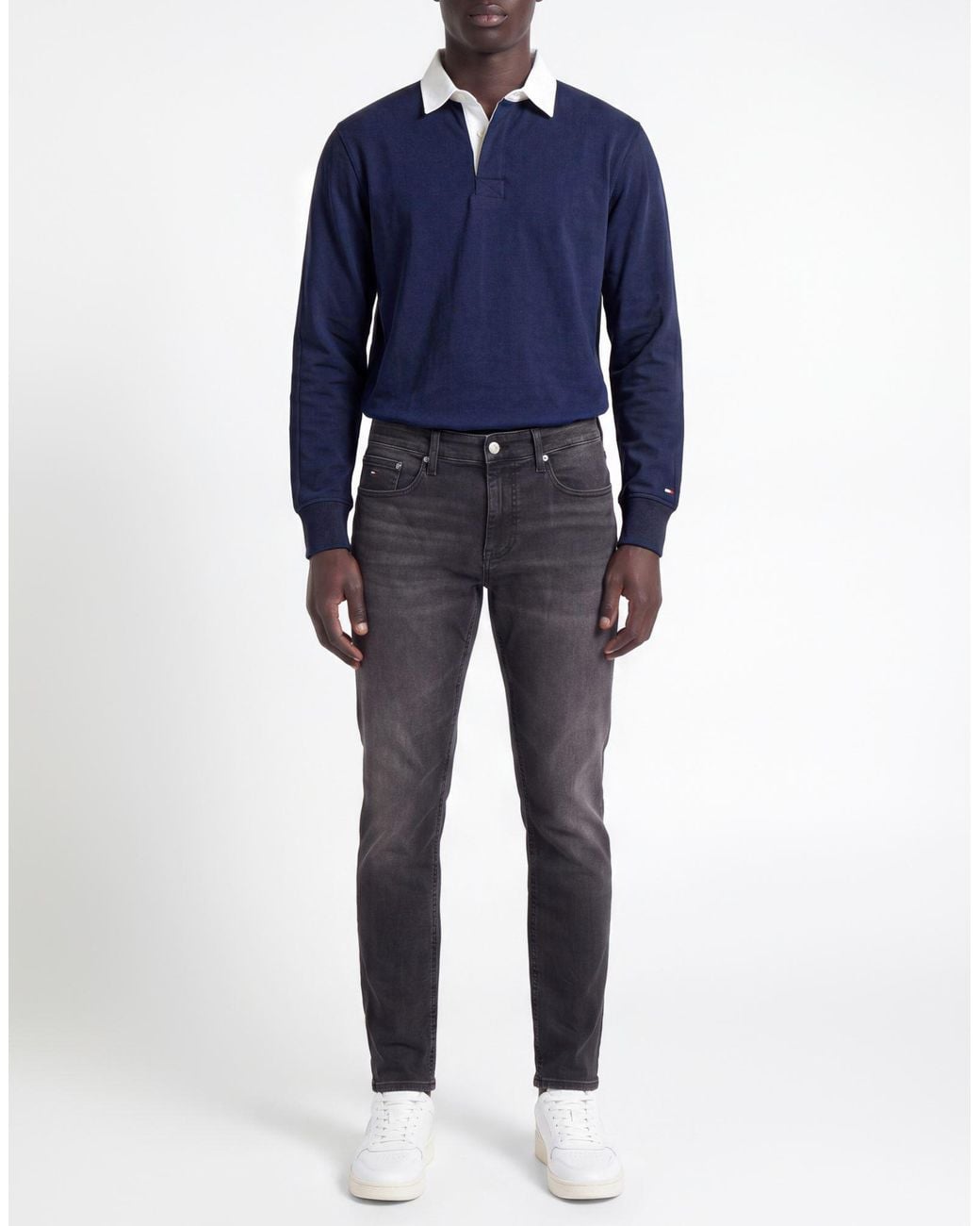 Tommy Hilfiger Gray Jeans Cotton, Elastane for men