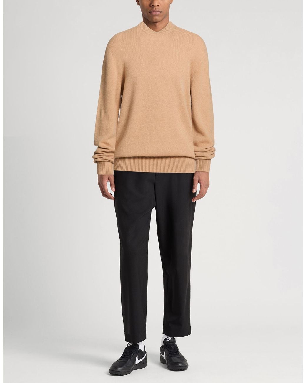 Laneus Natural Camel Sweater Merino Wool, Cashmere for men