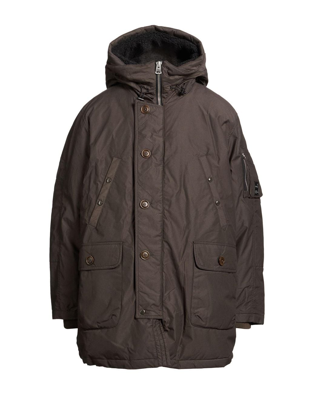 Spiewak Brown Military Coat Polyamide, Cotton for men