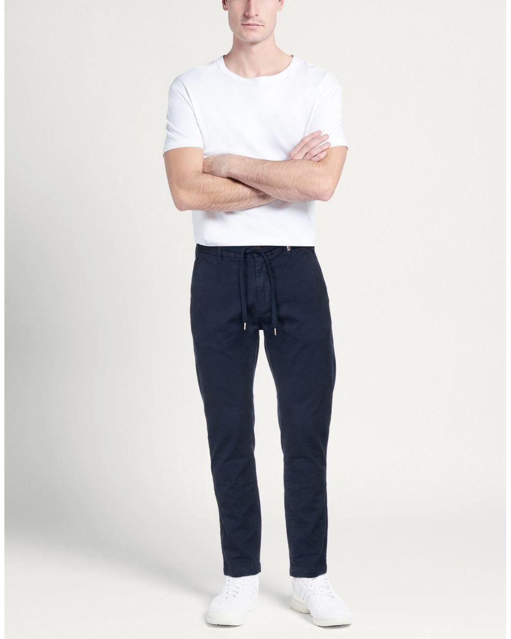 Myths Blue Pants Cotton, Elastane for men