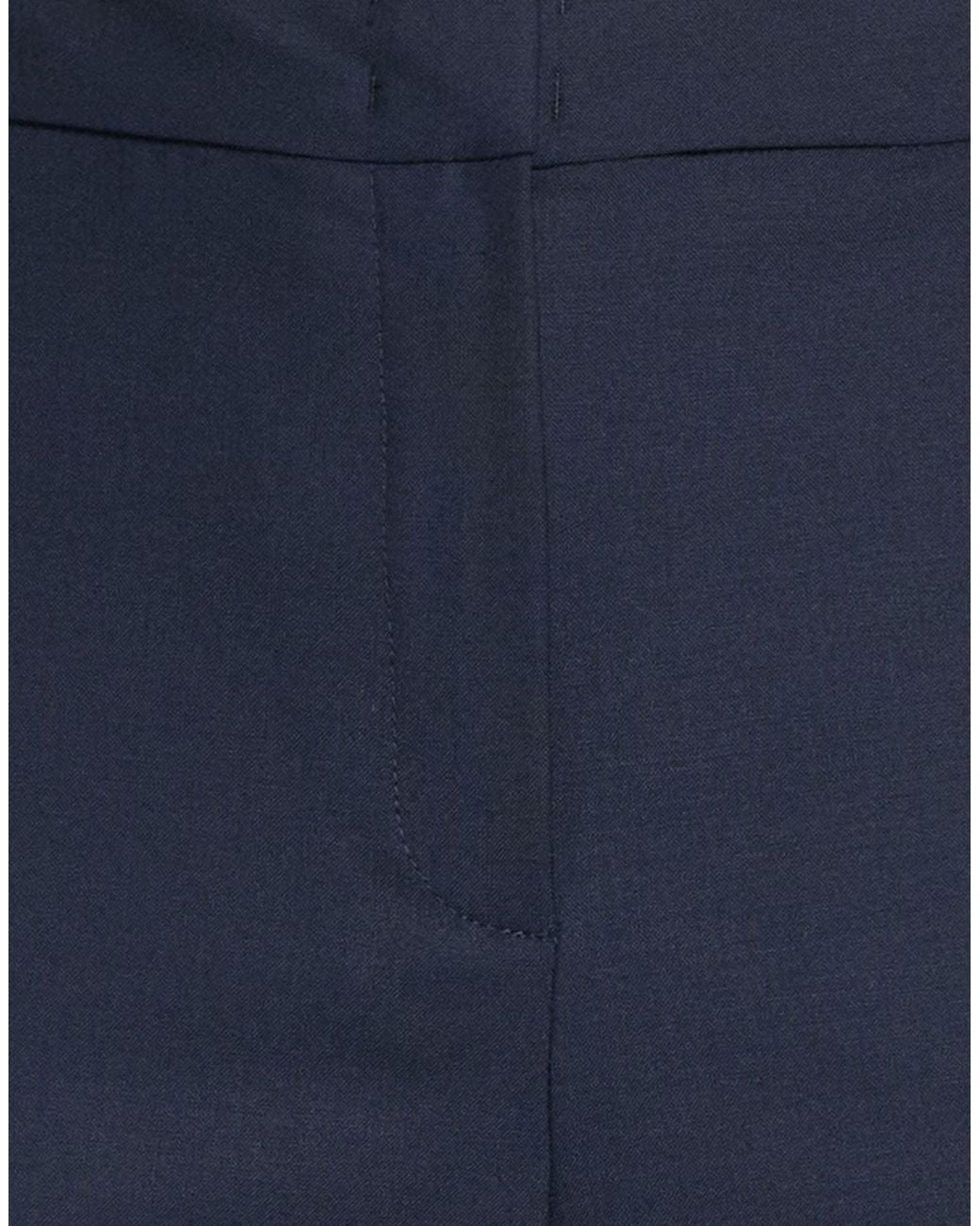 MAX&Co. Blue Midnight Pants Polyester, Virgin Wool, Elastane