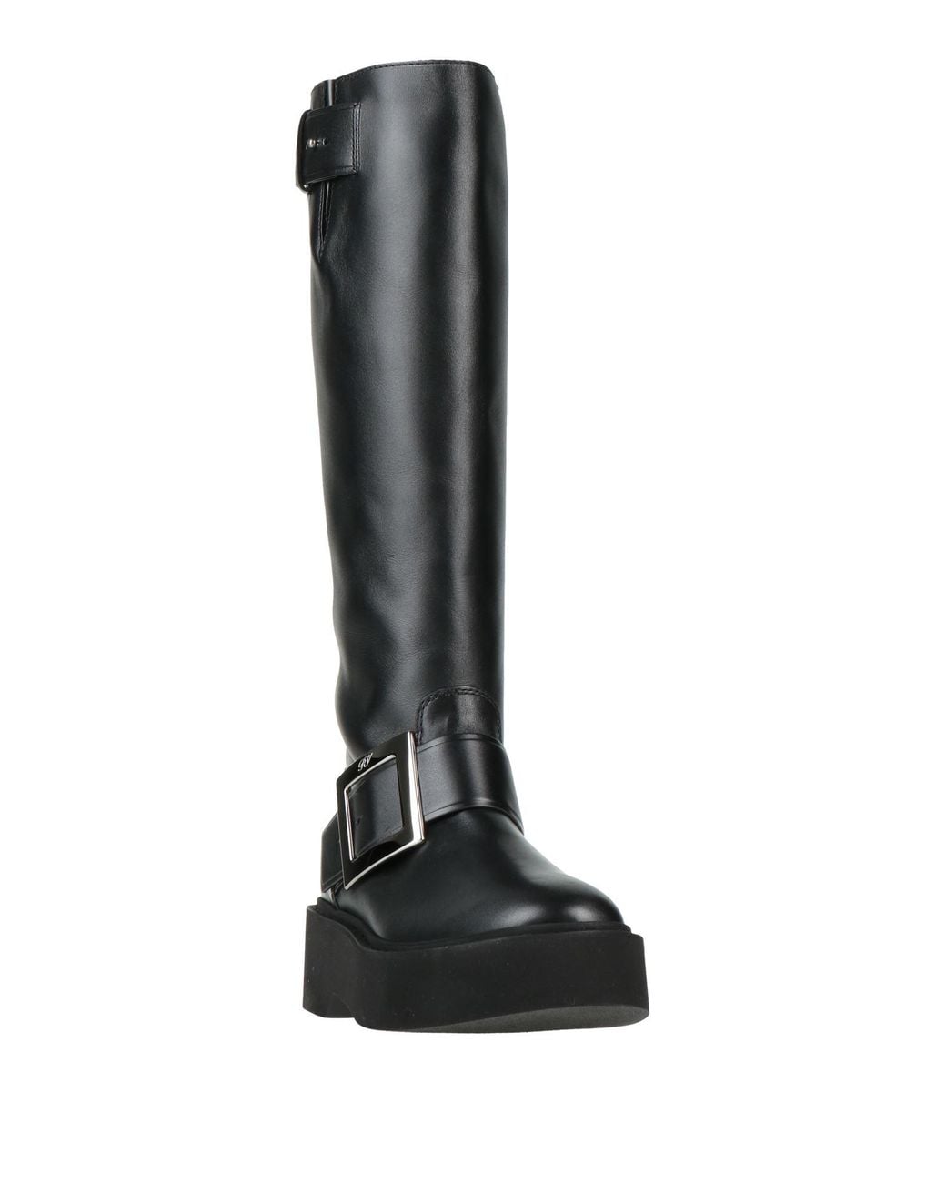 Roger Vivier Black Boot Leather
