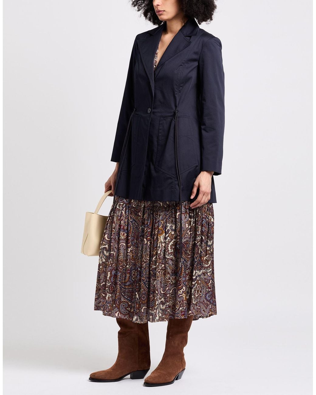 Nina Ricci Blue Overcoat & Trench Coat