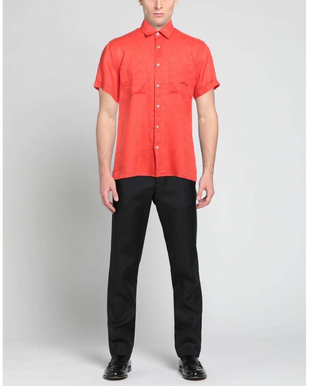 Liu Jo Red Shirt Linen for men