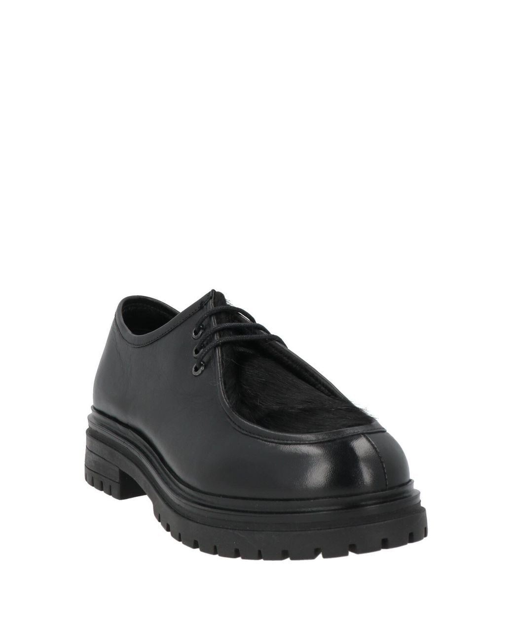 Emanuélle Vee Black Lace-Up Shoes Leather