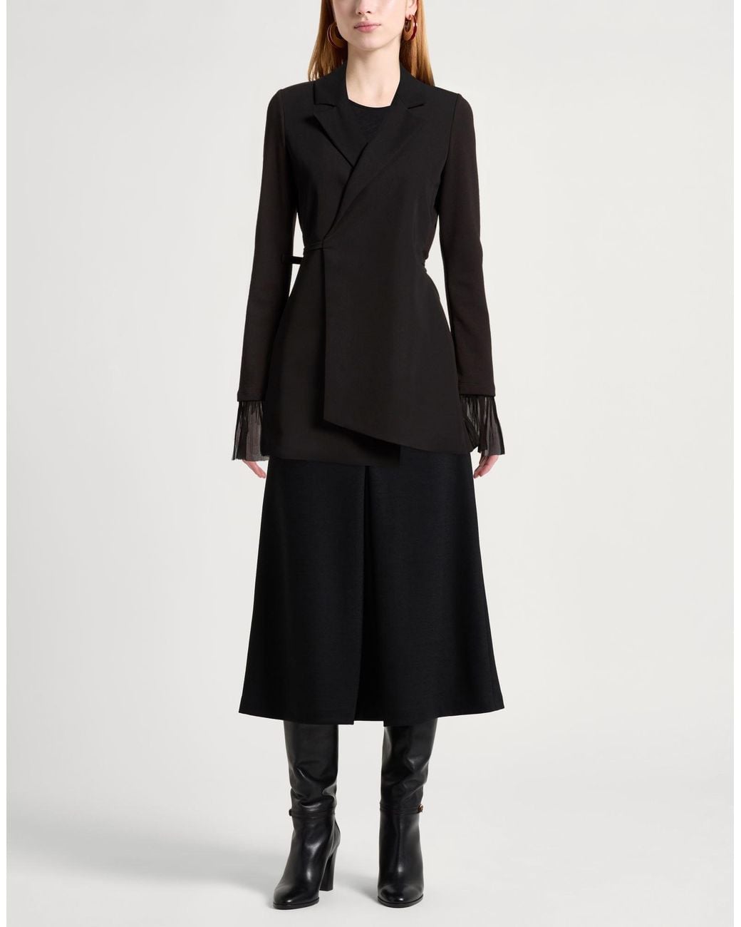 MAX&Co. Black Blazer Polyester, Viscose, Elastane