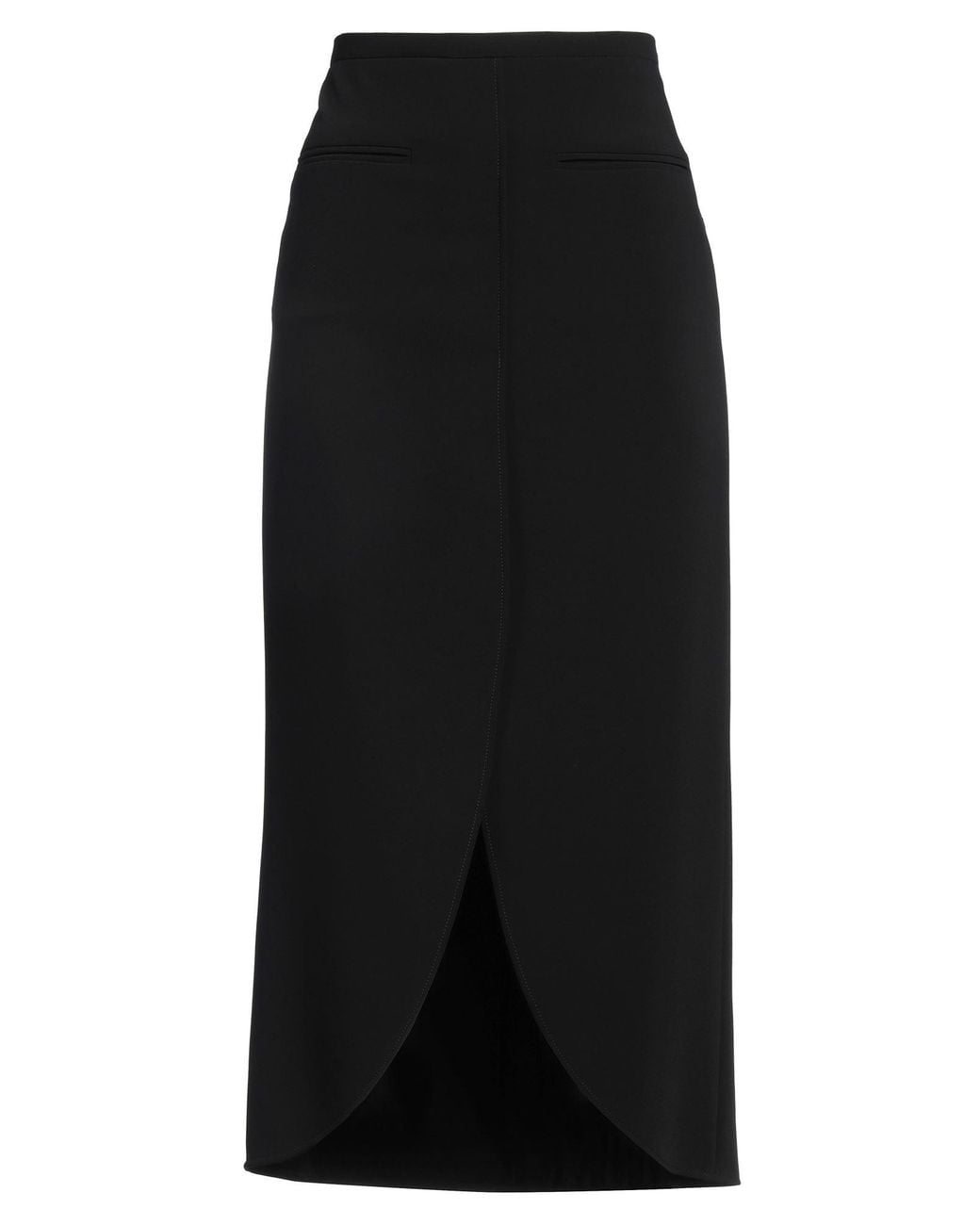 Courreges Black Midi Skirt Polyester, Polyurethane