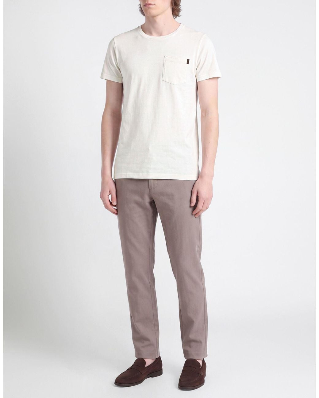 Moorer White T-Shirt Cotton for men