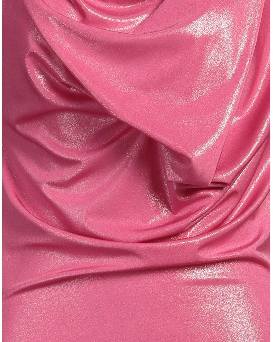 Hanita Pink Maxi Dress Polyester, Elastane