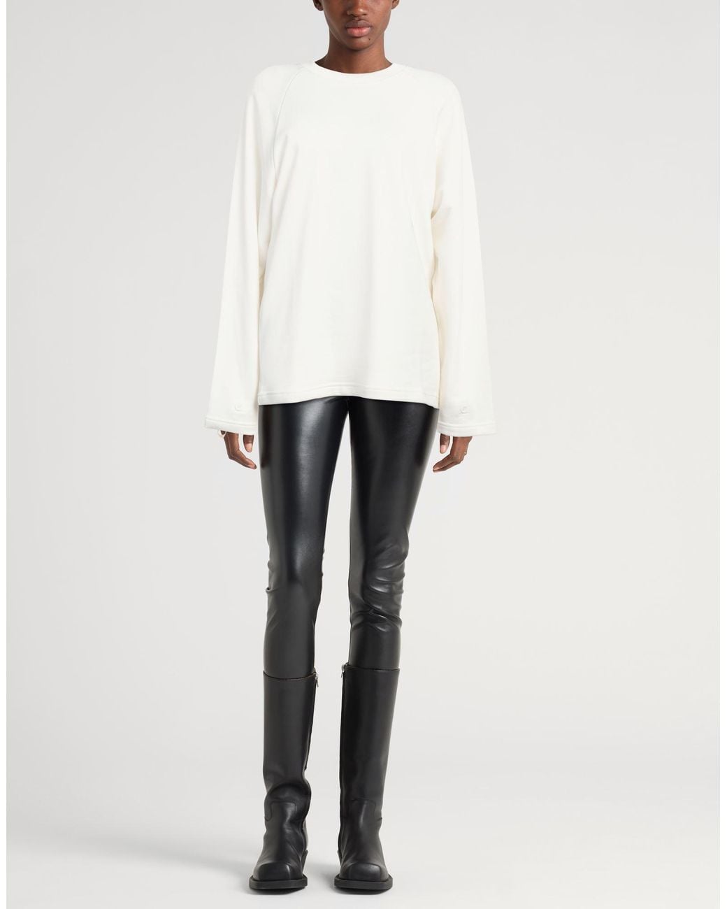 Helmut Lang White Ivory Sweatshirt Cotton