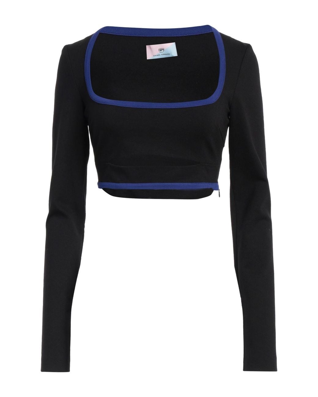 Chiara Ferragni Black Top Viscose, Polyamide, Elastane