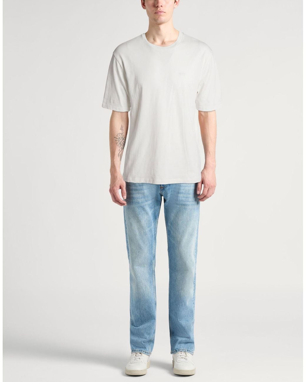 Emporio Armani White T-Shirt Lyocell, Cotton for men