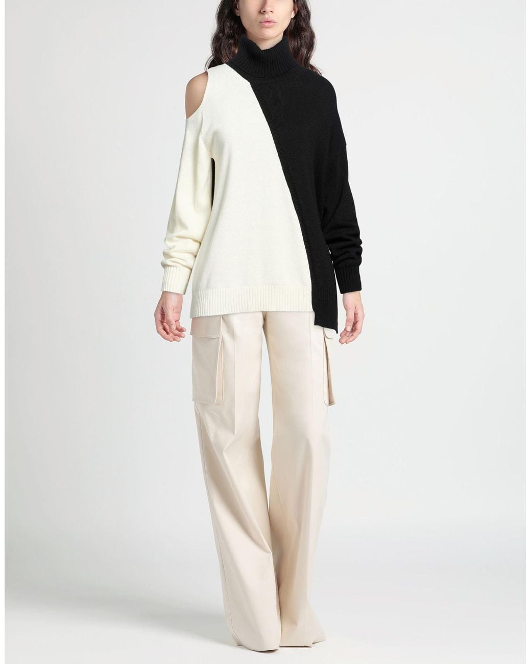 SIMONA CORSELLINI Black Turtleneck Polyamide, Wool, Viscose, Cashmere