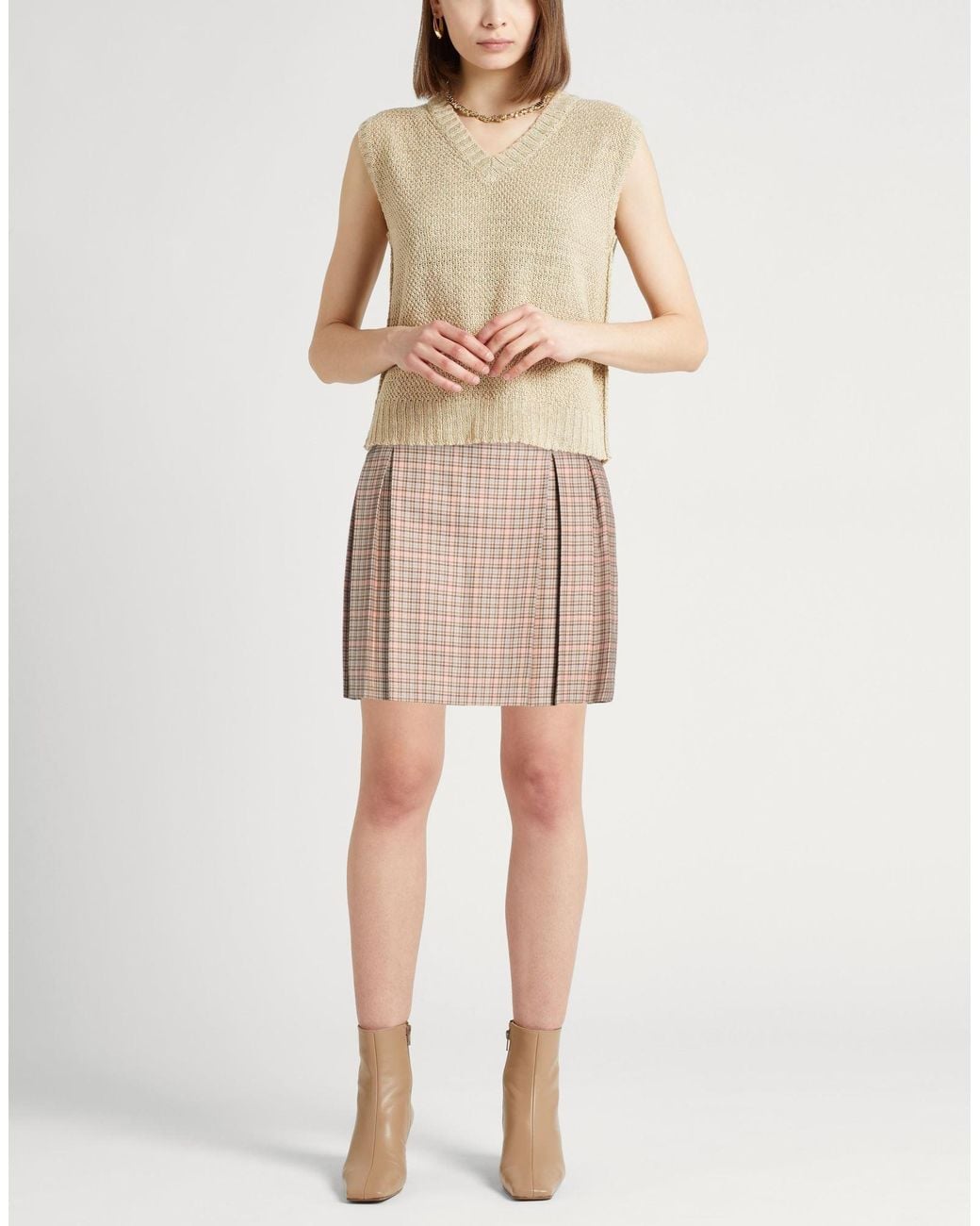 Really Wild Clothing Natural Mini Skirt Wool
