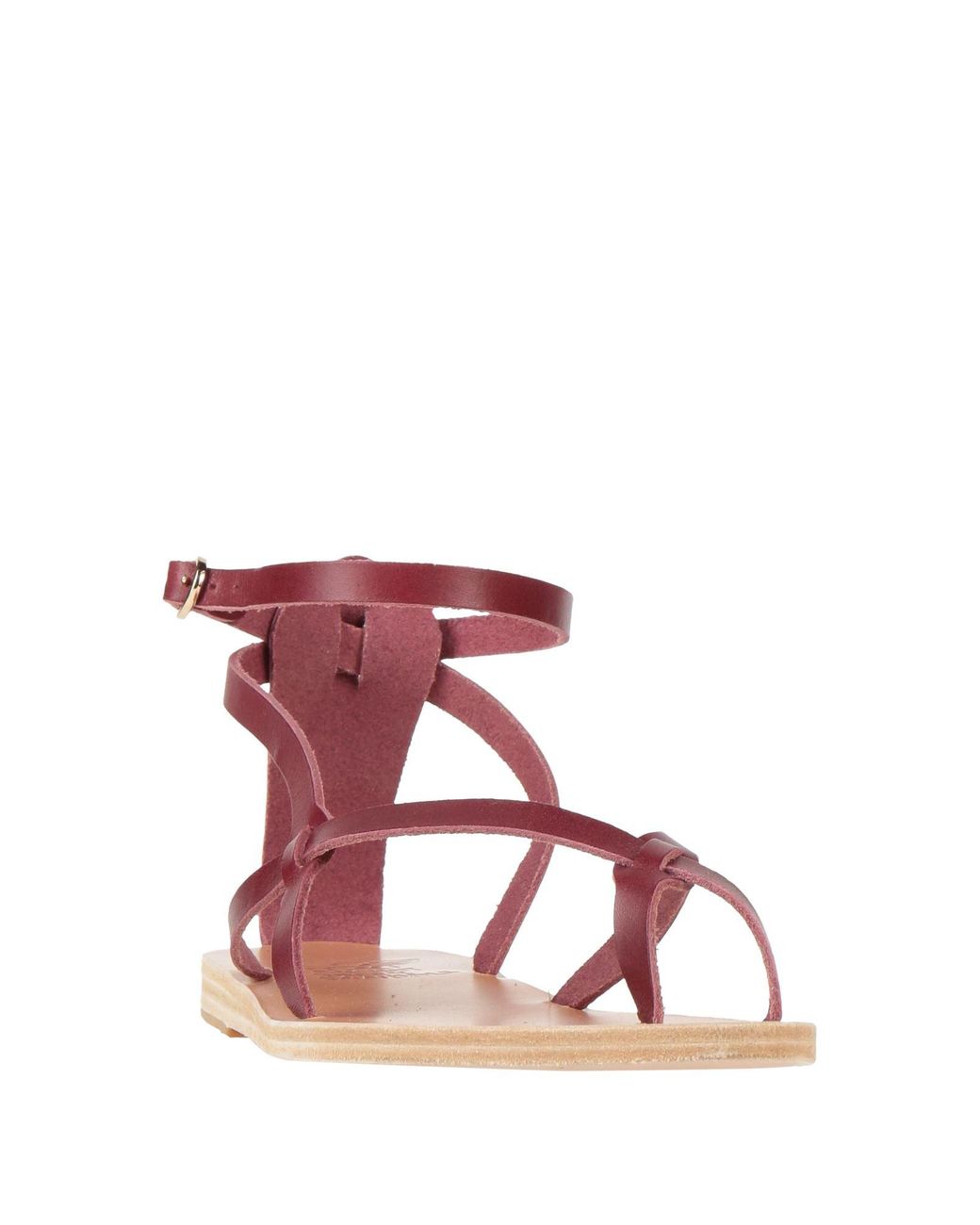 Ancient Greek Sandals Pink Burgundy Thong Sandal Cowhide