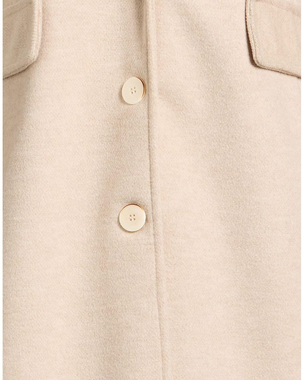 Please Natural Coat Polyester, Wool