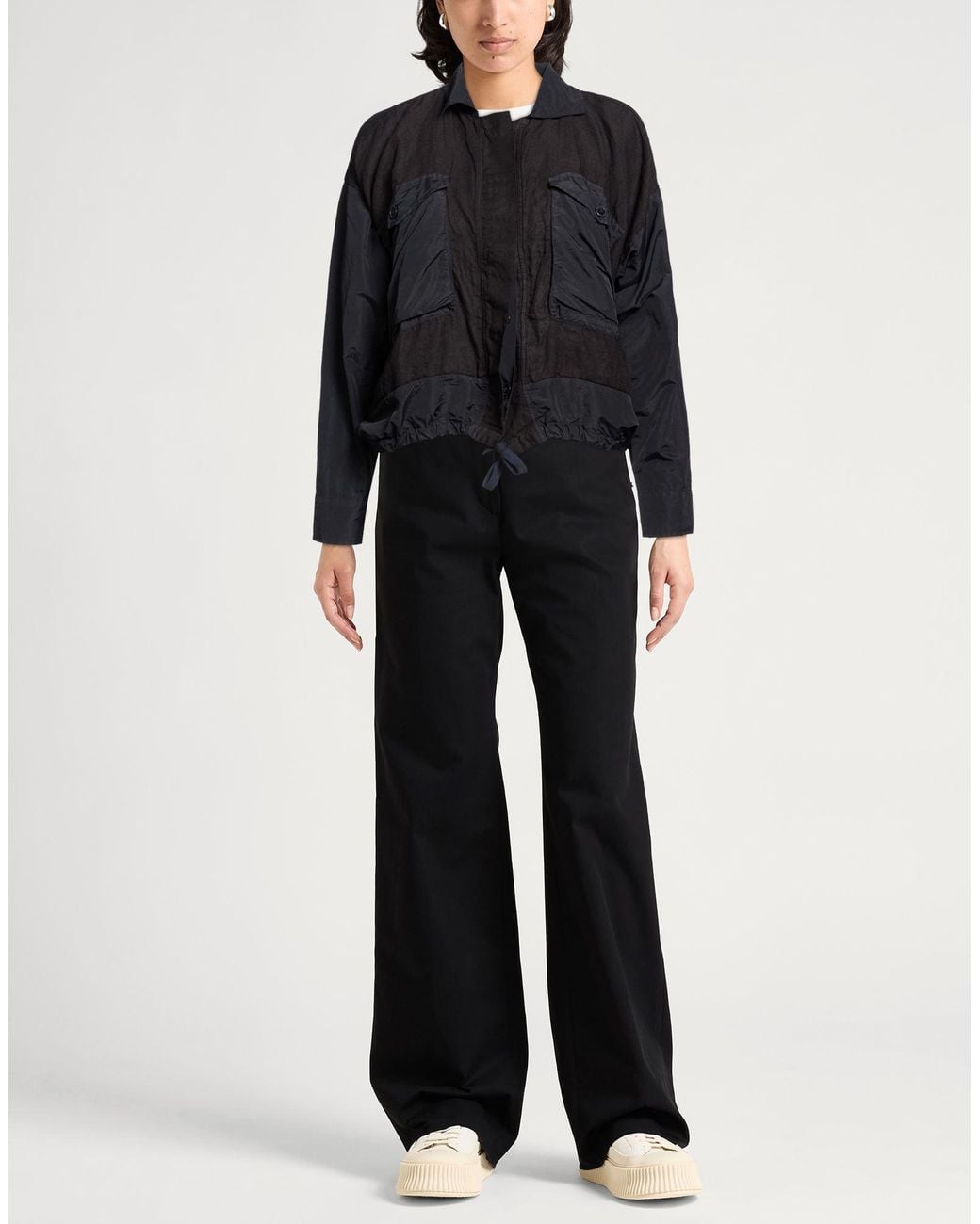 Crossley Black Jacket Polyamide, Linen