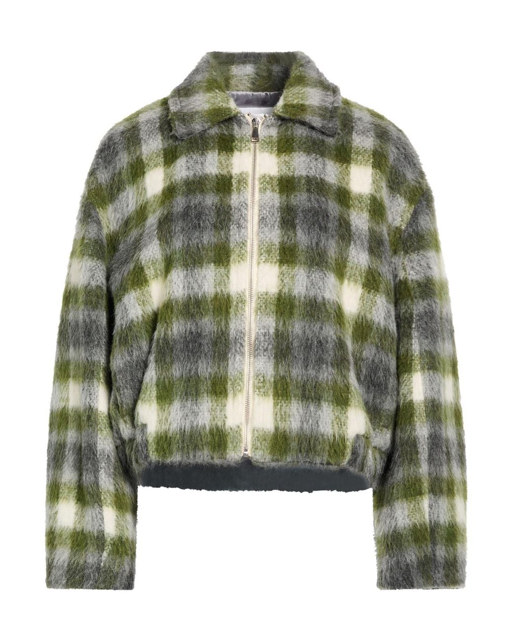 DES_PHEMMES Green Jacket Acrylic, Polyester, Wool, Alpaca Wool