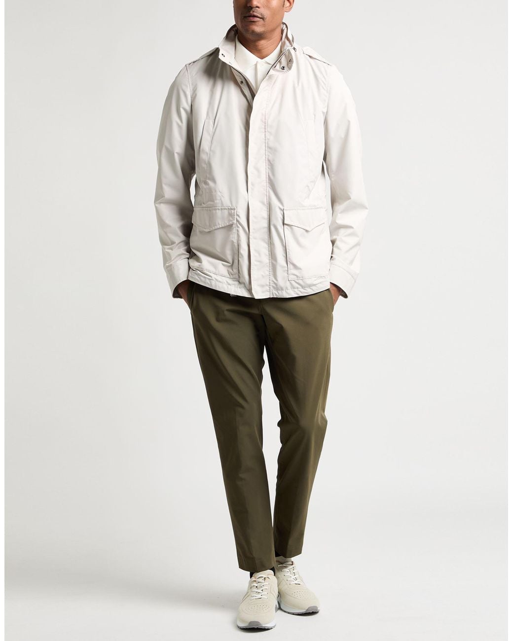 Herno White Jacket Polyester for men
