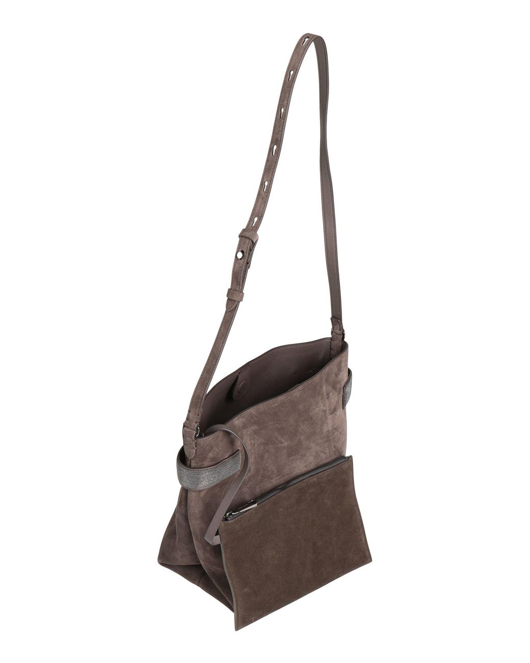 Brunello Cucinelli Brown Shoulder Bag Leather
