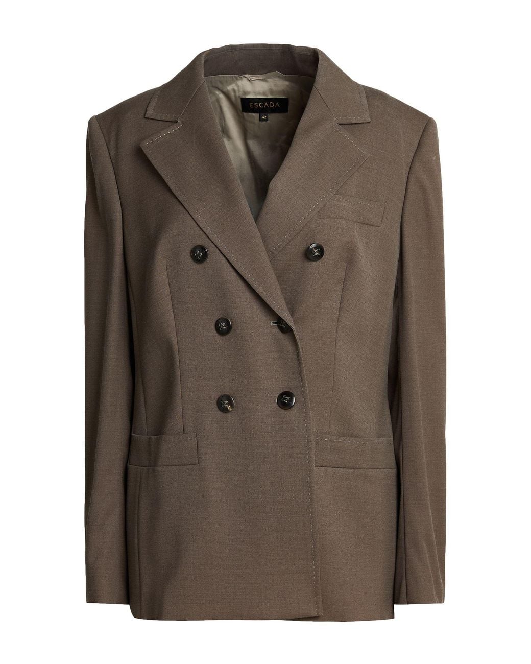 ESCADA Brown Blazer Virgin Wool, Elastane