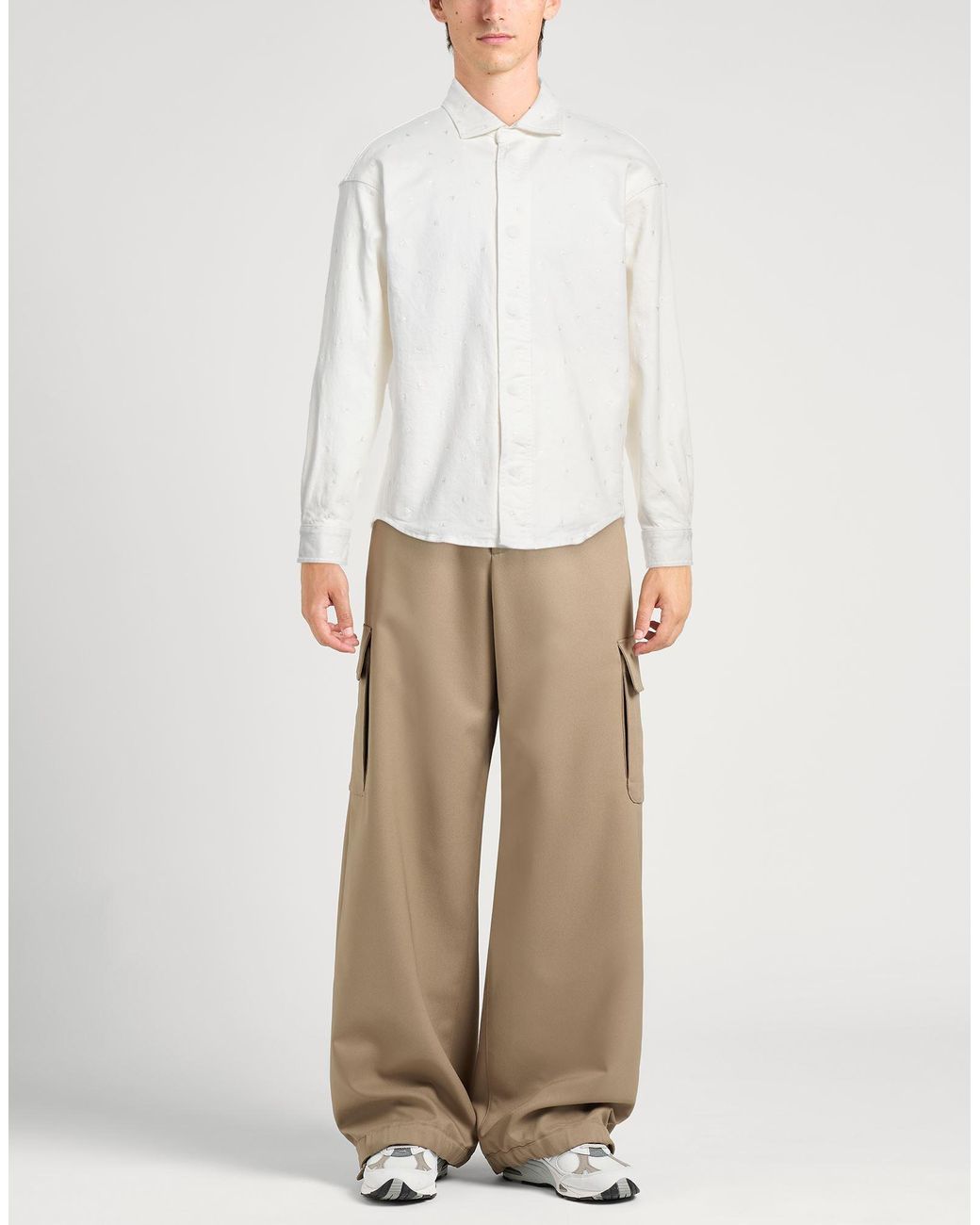 Emporio Armani White Denim Shirt for men