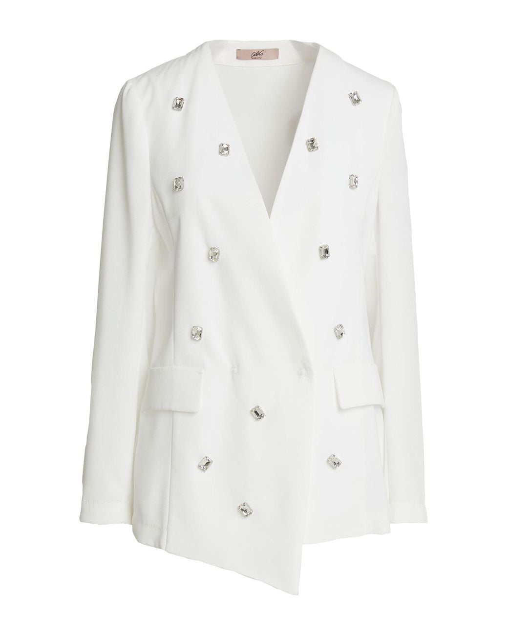 Carla G White Blazer Polyester