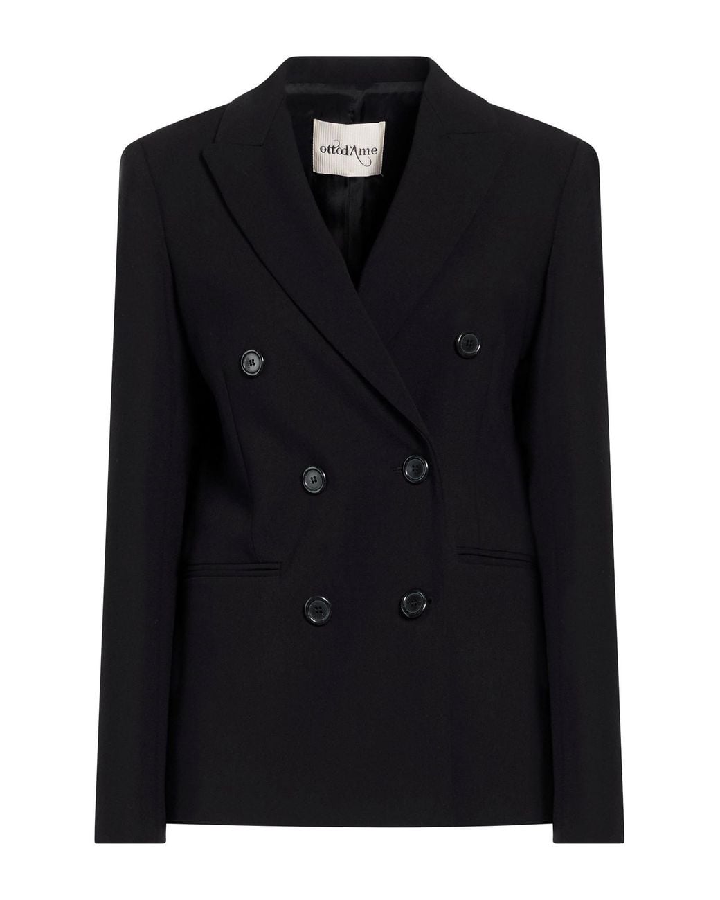 Ottod'Ame Black Blazer Polyester, Viscose, Elastane