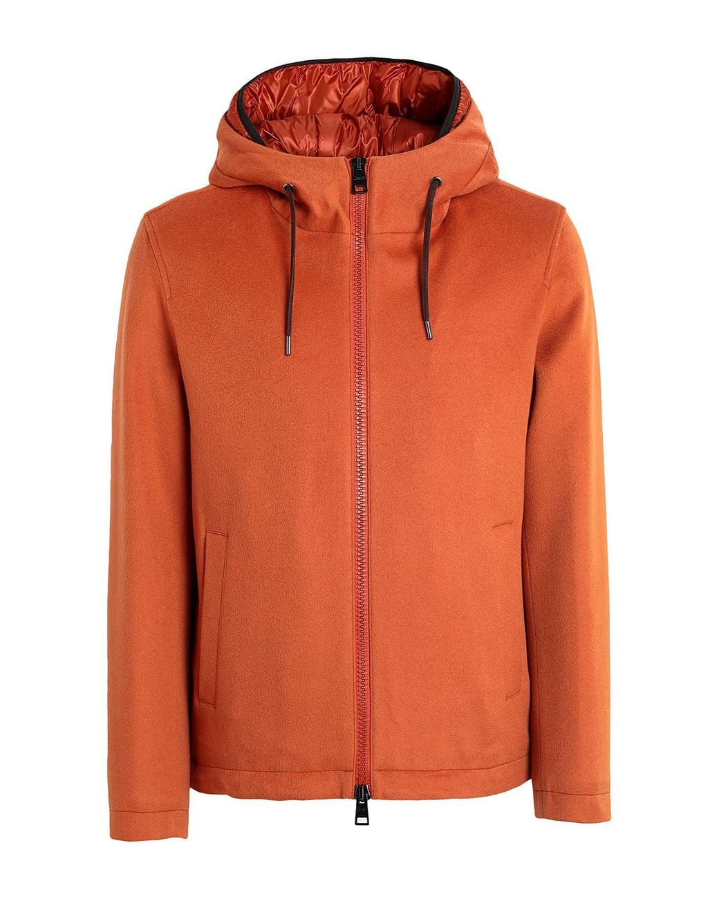 Herno Orange Jacket Cashmere, Polyamide for men