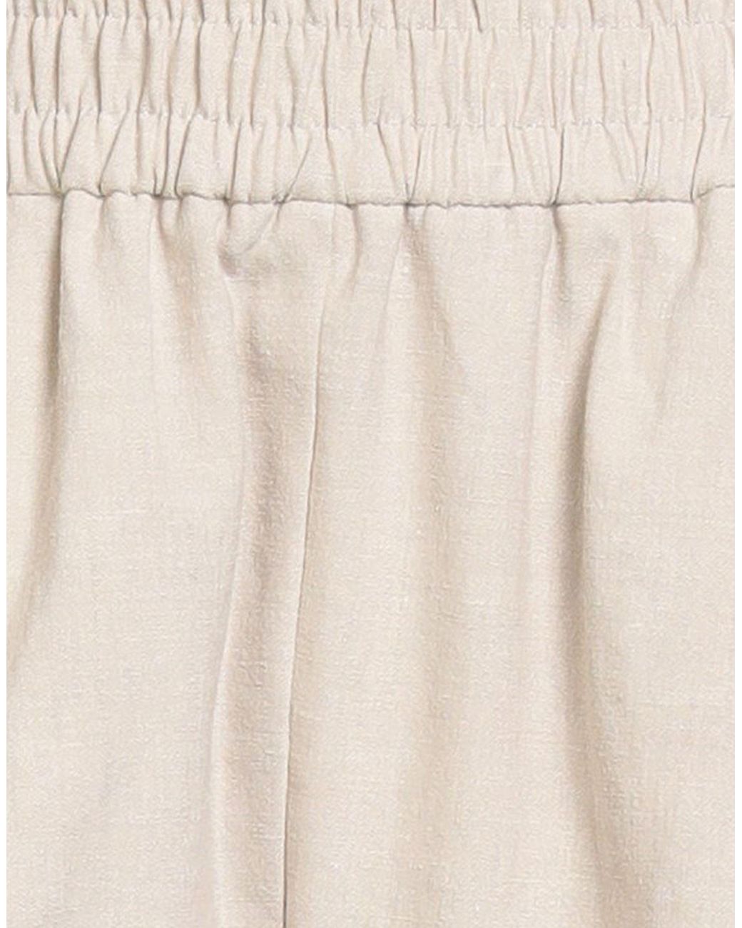 Samsøe & Samsøe Natural Shorts & Bermuda Shorts Linen, Polyester, Ecovero Viscose, Elastane