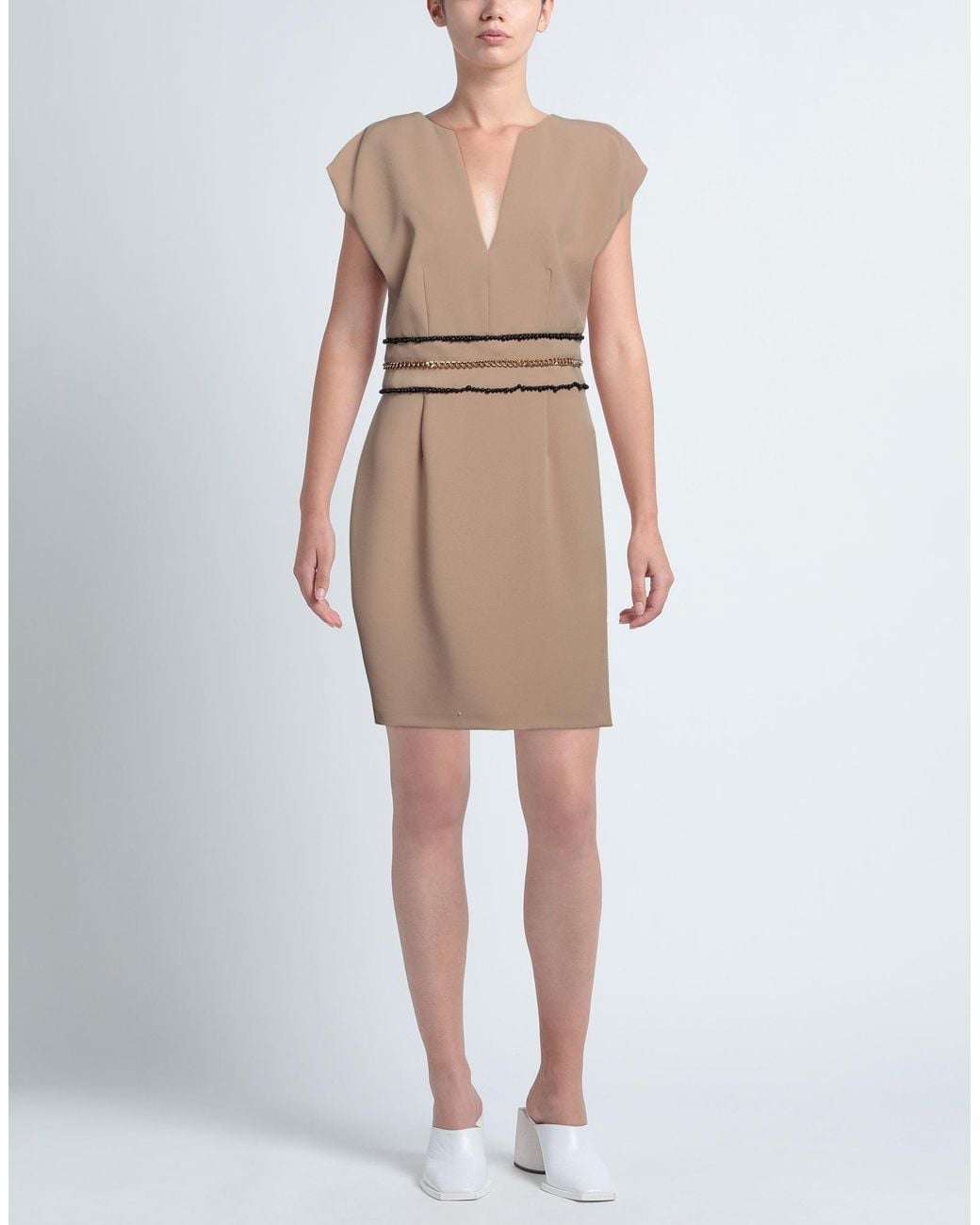 SIMONA CORSELLINI Natural Mini Dress