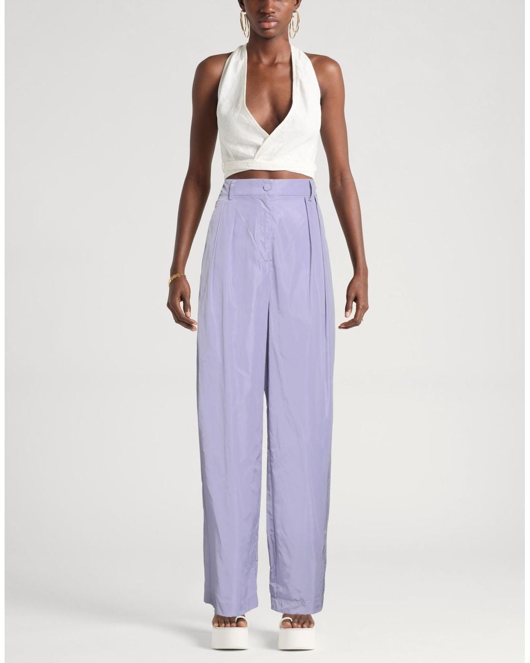 Suoli Purple Lilac Pants Polyester