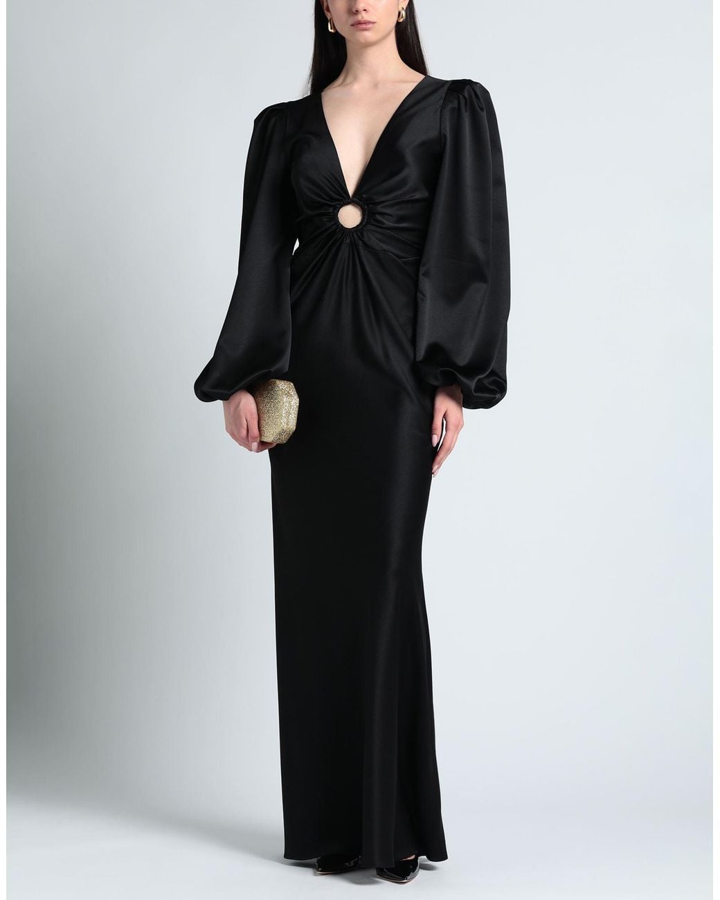 ACTUALEE Black Maxi Dress