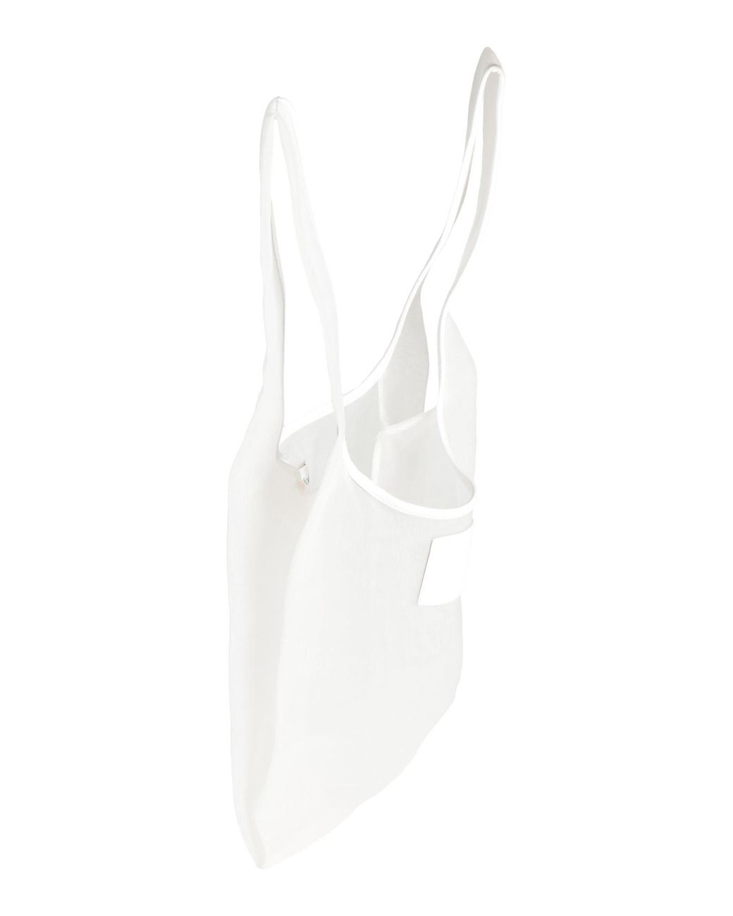 Forte_forte White Shoulder Bag Polyamide, Leather