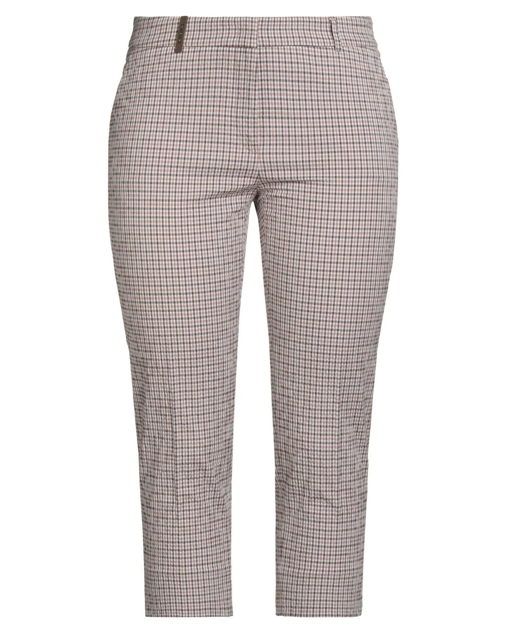Peserico Gray Blush Pants Cotton, Elastane