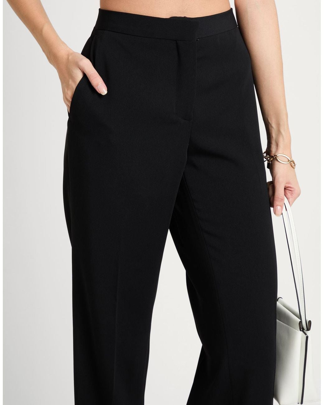 Brian Dales Black Pants Polyester, Elastane