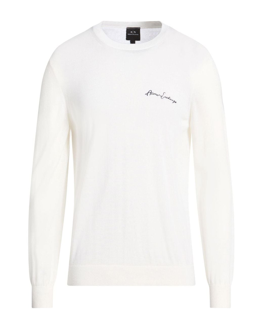 ARMANI EXCHANGE White Sweater Virgin Wool, Acrylic for men
