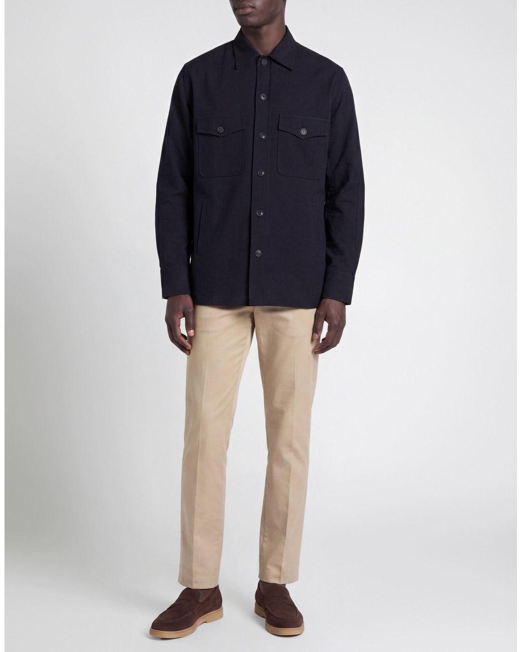 Tintoria Mattei 954 Blue Jacket Cotton, Elastane for men