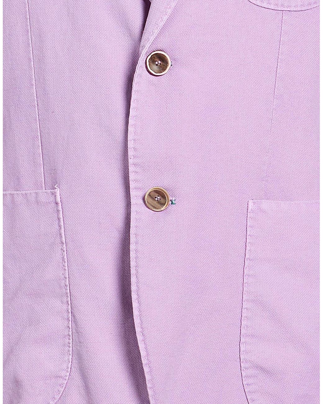 Bob Purple Blazer Cotton, Linen, Polyester for men