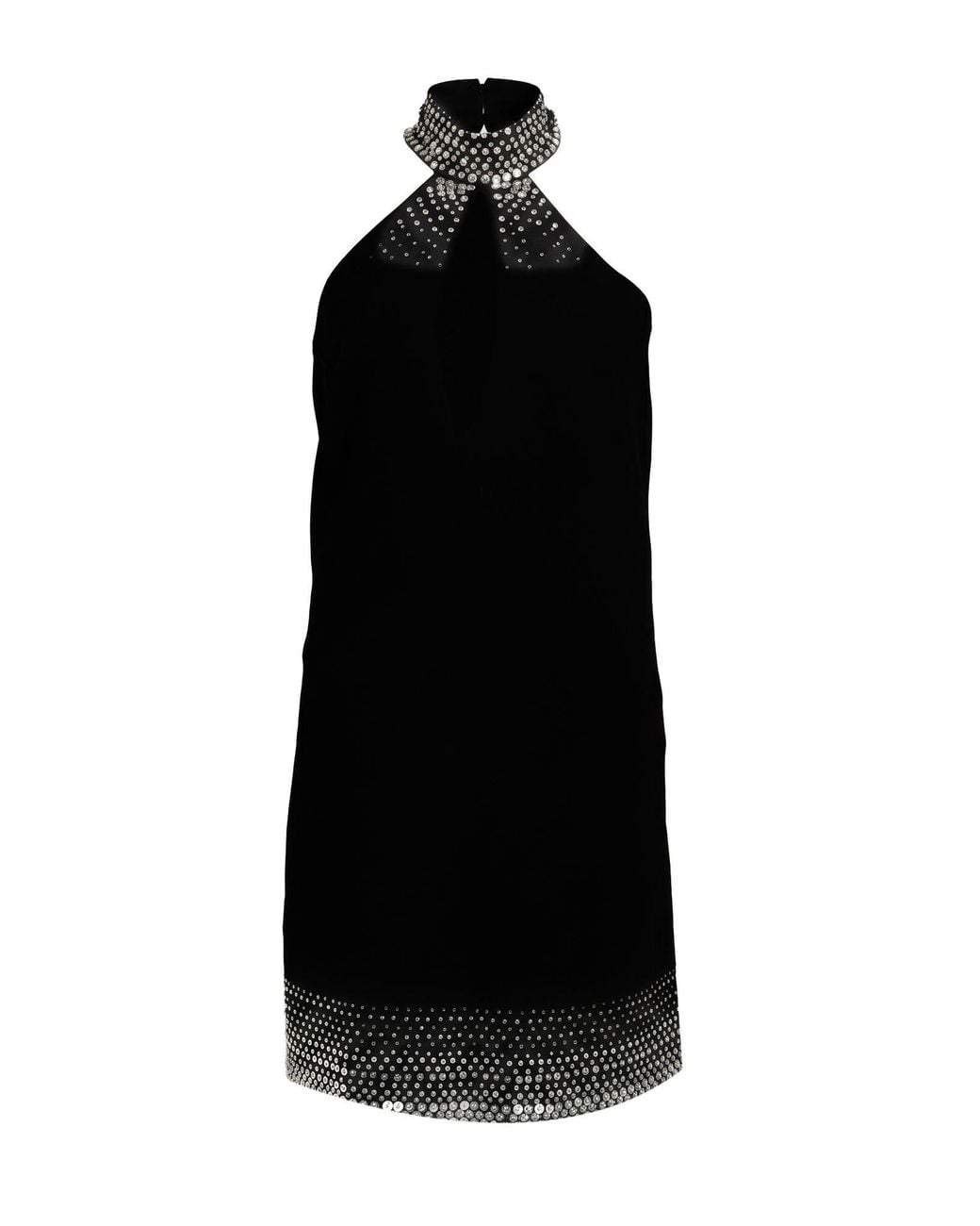 Amen Black Mini Dress Polyester, Viscose, Elastane
