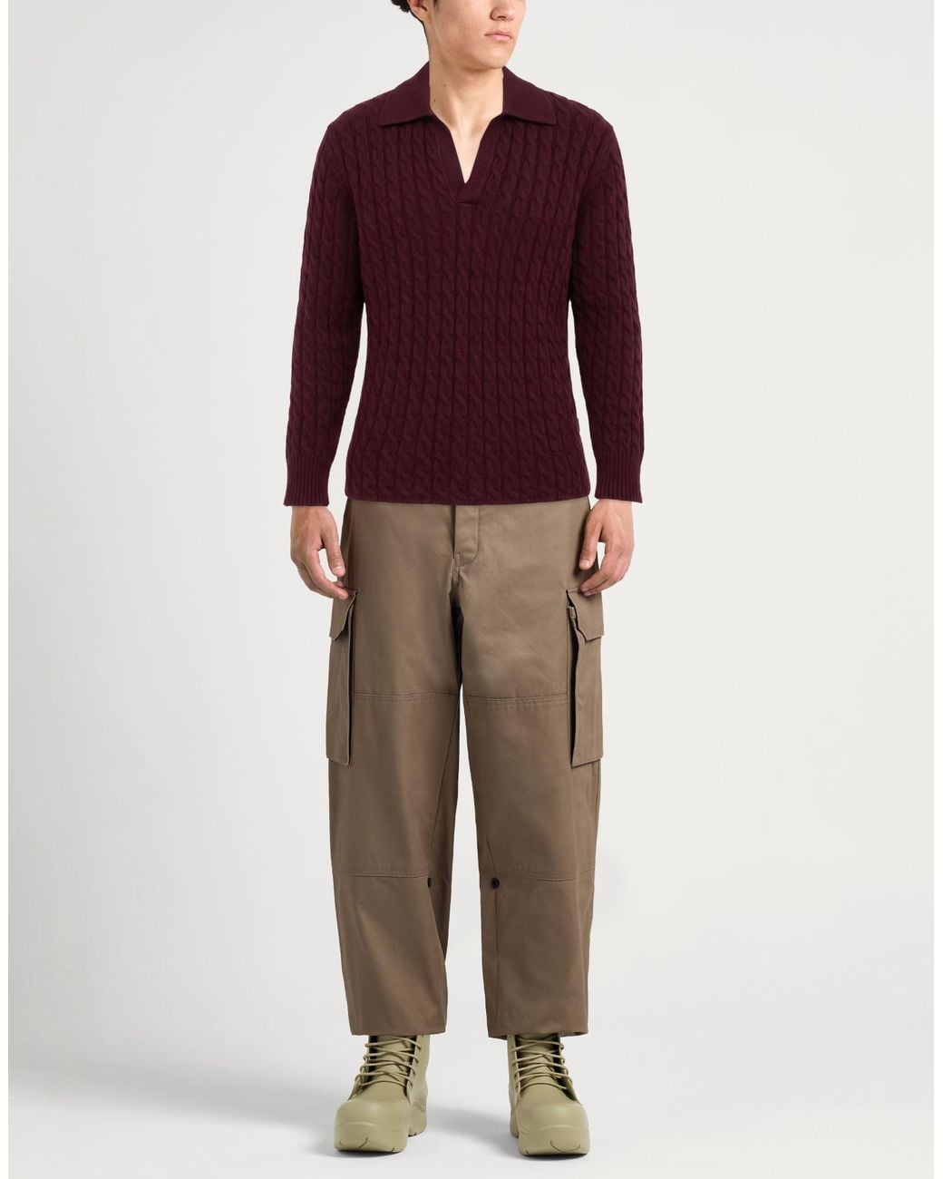 AMI Red Sweater Wool, Cashmere for men