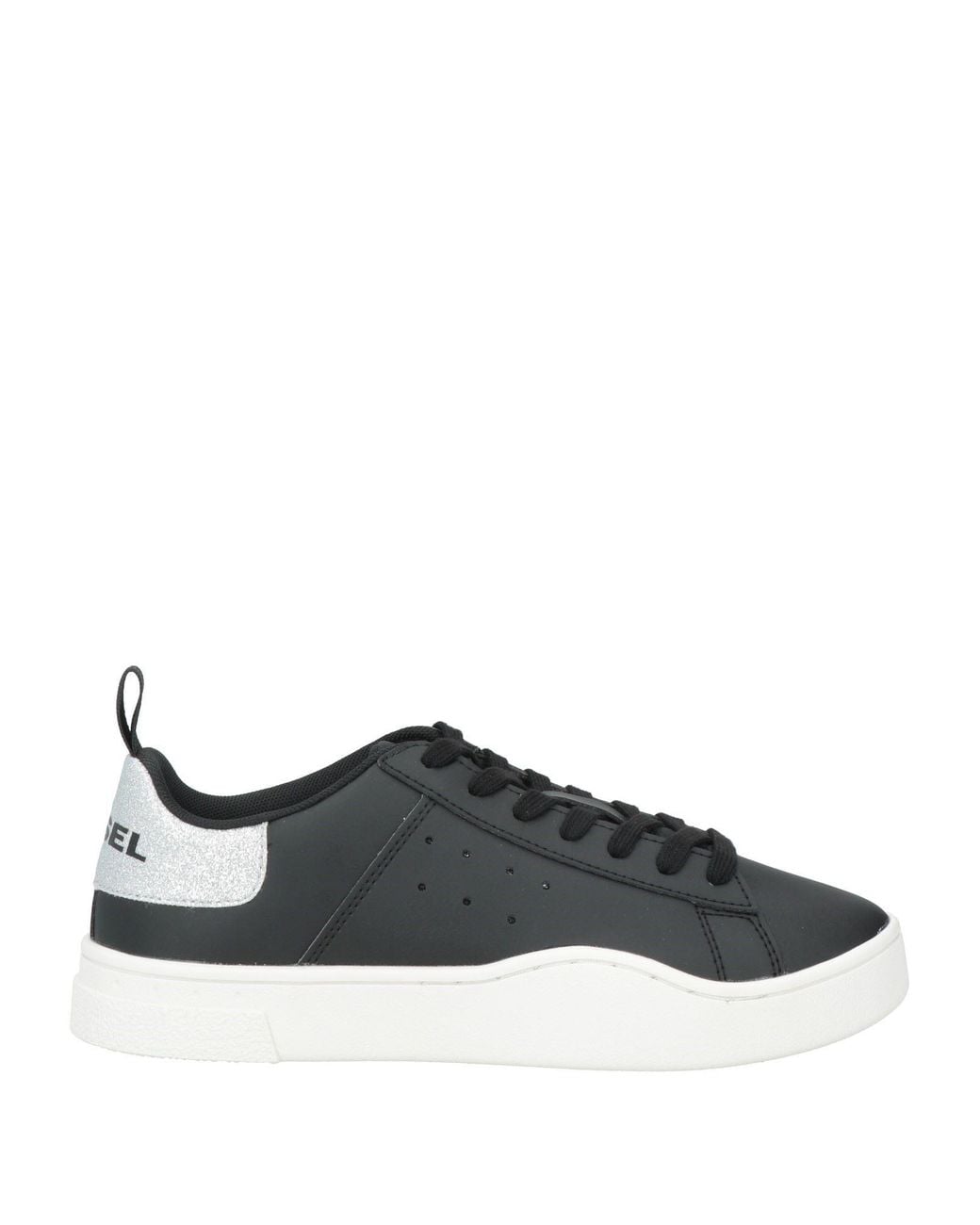 DIESEL Black Solid Color Low-Top Sneakers