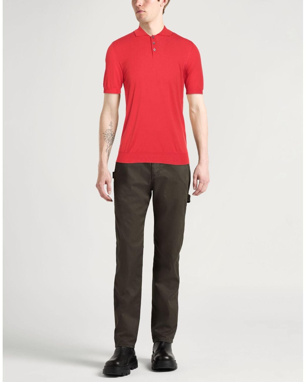 Polo Ballantyne pour homme en coloris Red