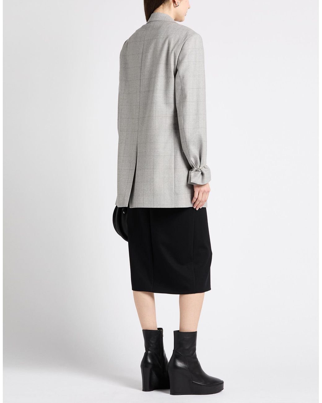 Dries Van Noten Gray Blazer Wool